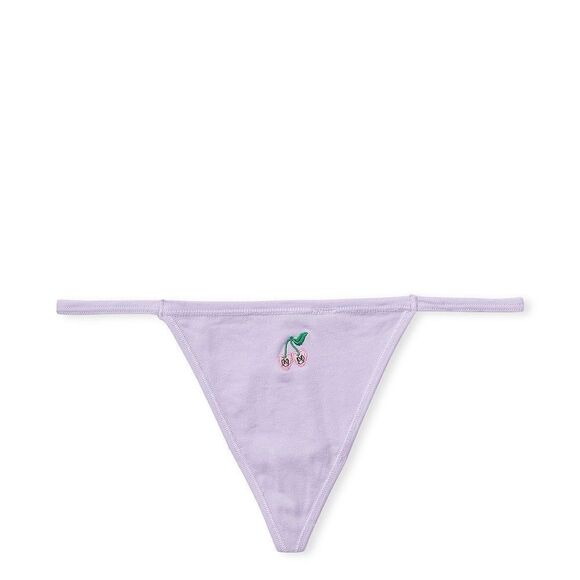 Victoria’s Secret PINK Cotton V-String Panty purple size XL NWT in packaging‎ - Picture 2 of 5